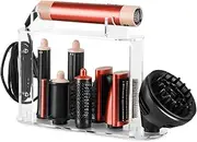 Upgraded Storage Holder for Dyson Airwrap – 7-Hole Acrylic Stand Organizer for Long Barrels & Diffuser Nozzles, Countertop Holder for Airwrap Styler Accessories for Bathroom Vanity Makeup Table