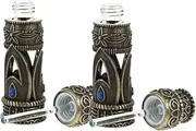 ASAKKURA 2pcs Empty Refillable Perfume Bottles 6ml Arabian Glass Bottles Decorative for Essential Oils