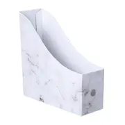 5 Pcs Marble Pattern Kraft Paper File Magazine Holder Magazine Rack Document Folder Storage Box with Sticky Notes Desktop File Books Organizer