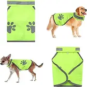 Doggie Style Store Yellow Hi-Vis High Visibility Fluorescent Dog Pet Puppy Safety Vest 5 Sizes Reflective Top Hi Vis Night Jacket Coat Shirt Size M
