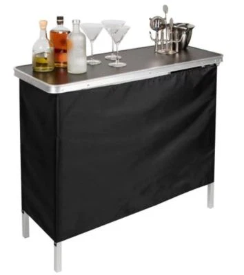 Mini Bar Portable Folding Table Home Cocktail Party Stand Drink Patio Tailgate