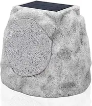 Outdoor Rock Bluetooth Speakers Waterproof Solar Powered Wireless Rock Speakers Outdoor Waterproof with Lights RGB and TWS Pair All Weather for Outside Patio Deck Pool Garden BBQ