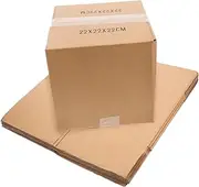 LALAFINA 5pcs Sturdy Cardboard Moving Boxes Medium Packing Boxes for Shipping and Storage