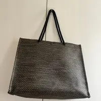 在飛比找蝦皮購物優惠-黑金色 編織袋環保袋便當袋防水袋手提袋購物袋寵物袋尼龍材質 