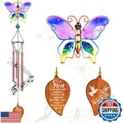Butterfly Memorial Wind Chimes,Sympathy Gifts for Loss of Son,Bereavement Gif