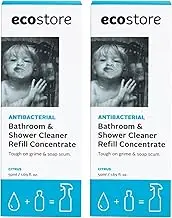 Ecostore Bathroom & Shower Cleaner Refill Concentrate 50ml x2 - Antibacterial, Citrus, Fresh Fragrance, Clean, Scoap Scum, Grime, Hard Water, No Harsh Chemicals, Plant Based, Less Plastic