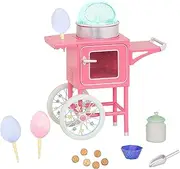 Glitter Girls – Sweet Treat Playset – Cotton Candy & Light-Up Machine – Sugar Jar, Scoop & Coins – 14" Doll Accessories – 3 Years + – Cotton Candy Machine