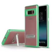 For Samsung S10 Plus Transparent Bumper Case w/Kickstand GREEN