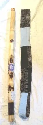 Hand Made Denim Patchwork Didgeridoo Bag Satin Lining 54" (Fits Up To 48")