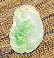 31 Mm Natural Jadeite A Jade Hand Carving Lucky Pendant Burma Untreated A678