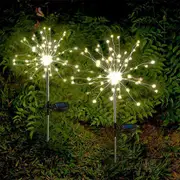 Solar Powered 120 LED Outdoor Sparkling Fireworks LED Lights