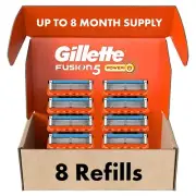 Gillette Fusion5 Power Razor Blade Refills 8 Ct More Comfortable Shave for Men