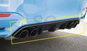 BMW F80 M3 F82 F83 M4 Performance Style Real Carbon Fiber Rear Diffuser (for: BMW)