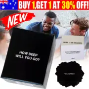 How Deep Will You Go? Questions Card Game, Deep Conversation Cards Game AU