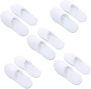 Healeved 5 Pairs Spa Slippers Indoor Slippers for Women Comfort Sandals for Disposable Unisex Hotel Slippers Closed Wedding Sandals Hotel Cotton Slippers Earth Tones Accessories White Miss