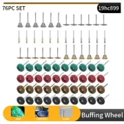 40 Pcs Buffing Wheel Set & 36 Pcs Wire Brushes Set, 1/8" Shank for Rotary Tools