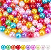 [Hobbspring] 70pcs Round Pearl Beads with Hole 14mm ABS Plastic Imitation Pearl Beads Pearls Colored Loose Spacer Beads for Assortment Beading DIY Craft Necklaces Bracelets Jewelry Making