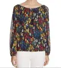 Tory Burch, NWT $195, Josephine Iris Garden Floral Peasant Top, Sz M