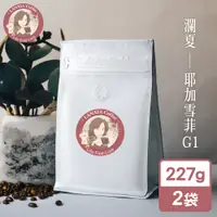 在飛比找PChome24h購物優惠-瀾夏 耶加雪菲G1鮮烘咖啡豆(227gx2袋)