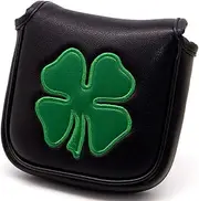 [barudan golf] Lucky Shamrock Heel Shaft Mallet Cover Square Mallet Putter Cover Headcover Magnetic for Scotty Cameron 6M DB Taylormade Spider S Ping