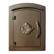Manchester NON-LOCKING "Decorative Scroll Door" Column Mount Mailbox