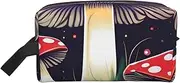 [FSCEV] Magic Mushrooms Storage Bag Toiletry Bag Travel Bag Cute Cosmetic Bag Makeup Accessories, White, One Size