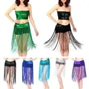 Sequins Show Costumes Waist Chain Dancer Skirt Belly Dance Belt Hip Scarf