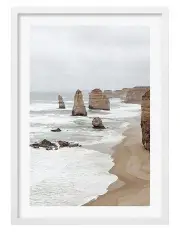 [Profile Australia] Australian Made Great Ocean Road 1 Art Print A1 Frame in White