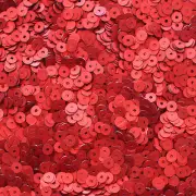 4mm Flat SEQUIN PAILLETTES ~ Rich RED Matte SILK FROST Sequins ~ Made in USA.