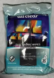 Electronic LCD Plasma TV Computer Touch Screen Cleaning 30ct lemon scented