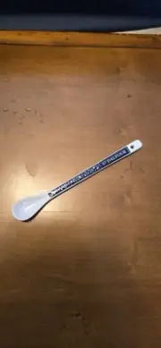 St. Dalfour Porcelain Spoon Blue White Jam Condiment Sugar 7.25" French Pottery