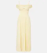 [Simkhai] Simkhai Amarantha draped jersey maxi dress UK 16 yellow