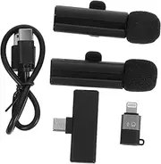 PartyKindom Clip Wireless Microphone for Content Creators Lavalier Mic with Dual Connectivity Noise Canceling Feature for Outdoor Interviews and Live Streaming