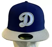 Los Angeles Dodgers Blue MLB New Era 59FIFTY fitted hat Cap Script logo