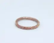 Copper Ring Stackable Hammered Rings band Size 5 Wedding Ring Unisex thin 2mm