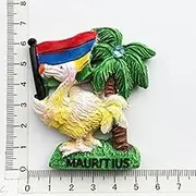 (Mauritius) Fridge Magnet,Creative Travel Commemorate Crafts 3D Ornaments Magnetism Resin Material Refrigerator Stickers