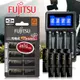 【日本Fujitsu】低自放電充電電池組(3號2450mAh4號900mAh+四槽USB充+電池盒) (7.4折)