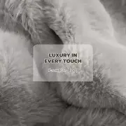 NEW Cozy Faux Fur Electric Throw Blanket, 6 Heat Levels, Machine Washable, Gray