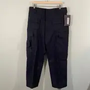 Blauer Men's Dark Navy Police Uniform 8 Pocket Cotton Pants Size 35 NWT #8816P8