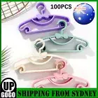 100X Kids Plastic Hangers Baby Clothes Hanger Coloured Children Coat Hangers New