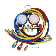 OMT 5FT AC Diagnostic Manifold Freon Gauge Set Fits for R134A R12, R22, R502, wi
