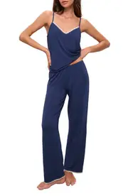 Eberjey Frida Cami Pajamas in Navy/Ivory at Nordstrom, Size Large