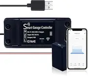 Smart Wi-Fi Garage Door Opener Remote, Wireless Garage Door Controller, APP Control, Compatible with Alexa, Google Assistant and IFTTT, No Hub Needed with Smartphone Control Black
