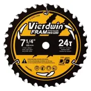 7-1/4 Inch Circular Saw Blade with 5/8 Arbor – 24 Teeth, 24T 1PC