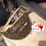 LV 路易威登 MONOGRAM塗層帆布 牛皮 LV男女腰包 M43644 斜挎包 肩背包 斜背包