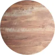 24'' Round All-Weather Restaurant Table Top with Textured Yukon Oak Laminate Top