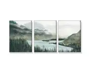 Landscape 3 sets White Frame Poster