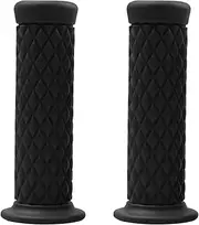 Motorcycle Hand Grips, Non Slip Rubber Bar for 7/8" 22mm/24mm Handles, Vintage Motorbike Thruster Grip, Handlebar for Hand Comfort, Universal for Motocross Scooter Dirt Bike, Open End