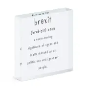 Brexit A Never-ending Nightmare Acrylic Photo Block Frame Funny Joke Britain EU
