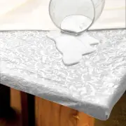 Ladelle White Fitted Table Protector. Protect table from from stains & scratches
